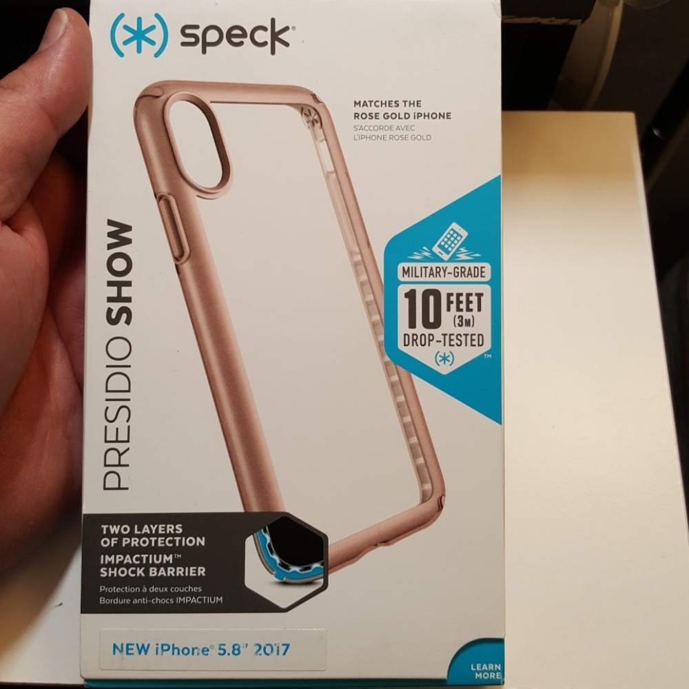case speck for iphone x/xs 5.8" clear-goldrose new